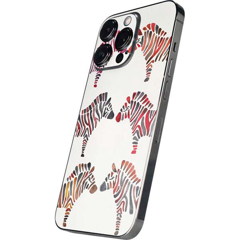 Rainbow Zebras by Cat Coq iPhone 16 Pro Skin